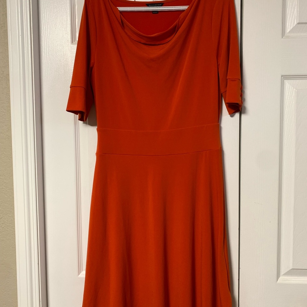 Banana Republic Bold Orange Midi Dress